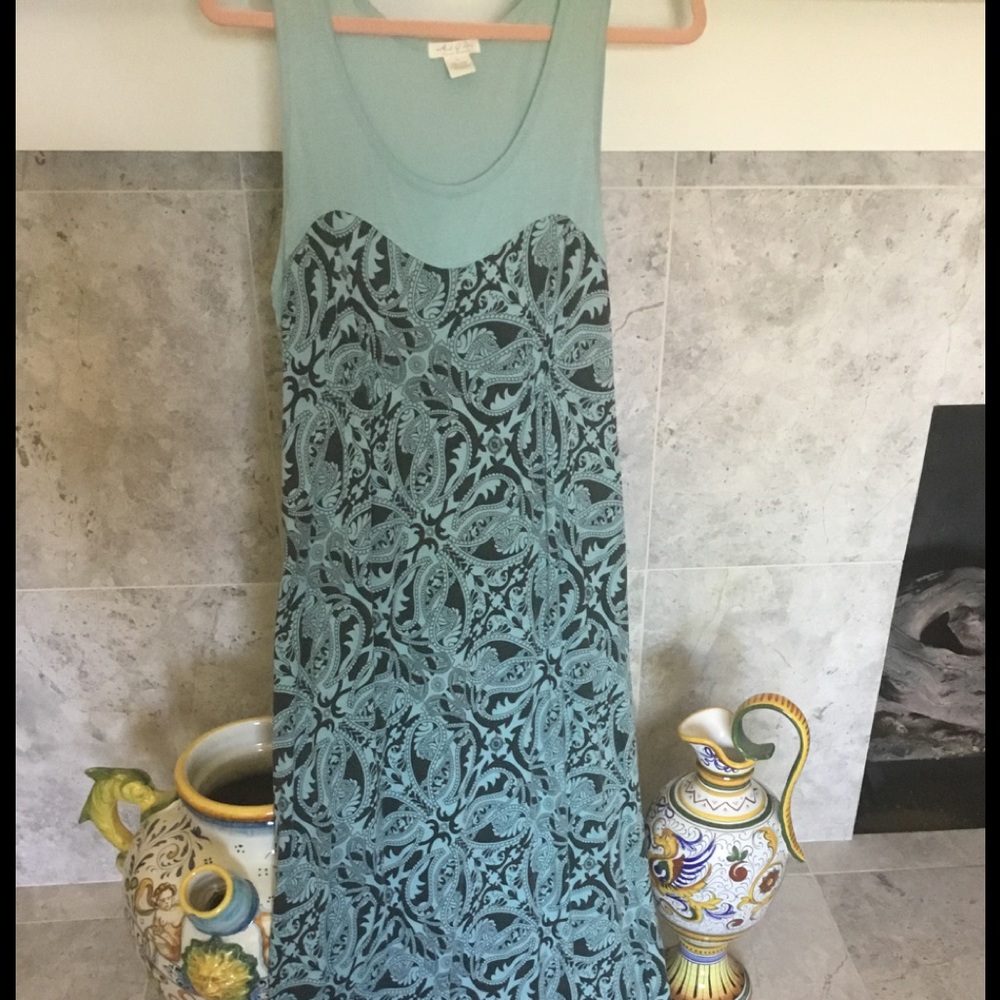 ModoDoc Turquoise Maxi Dress NWOT